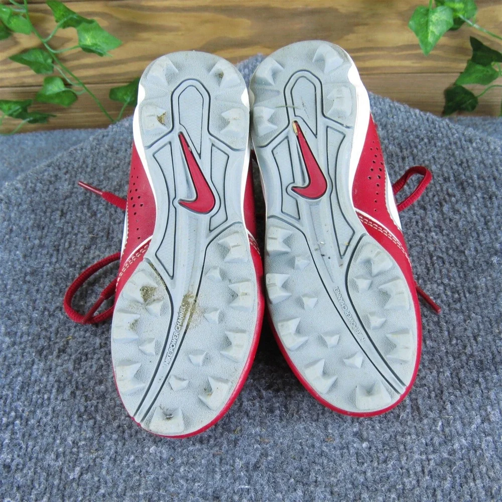 Nike Boys Sneaker Baseball‎ Sz T 11 Medium Red Synthetic Lace Up